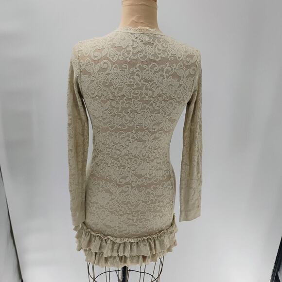 Suggest by Pain De Sucre Sz 1 Small Eggshell White Sheer Lace Nightie Chemise - Picture 10 of 13